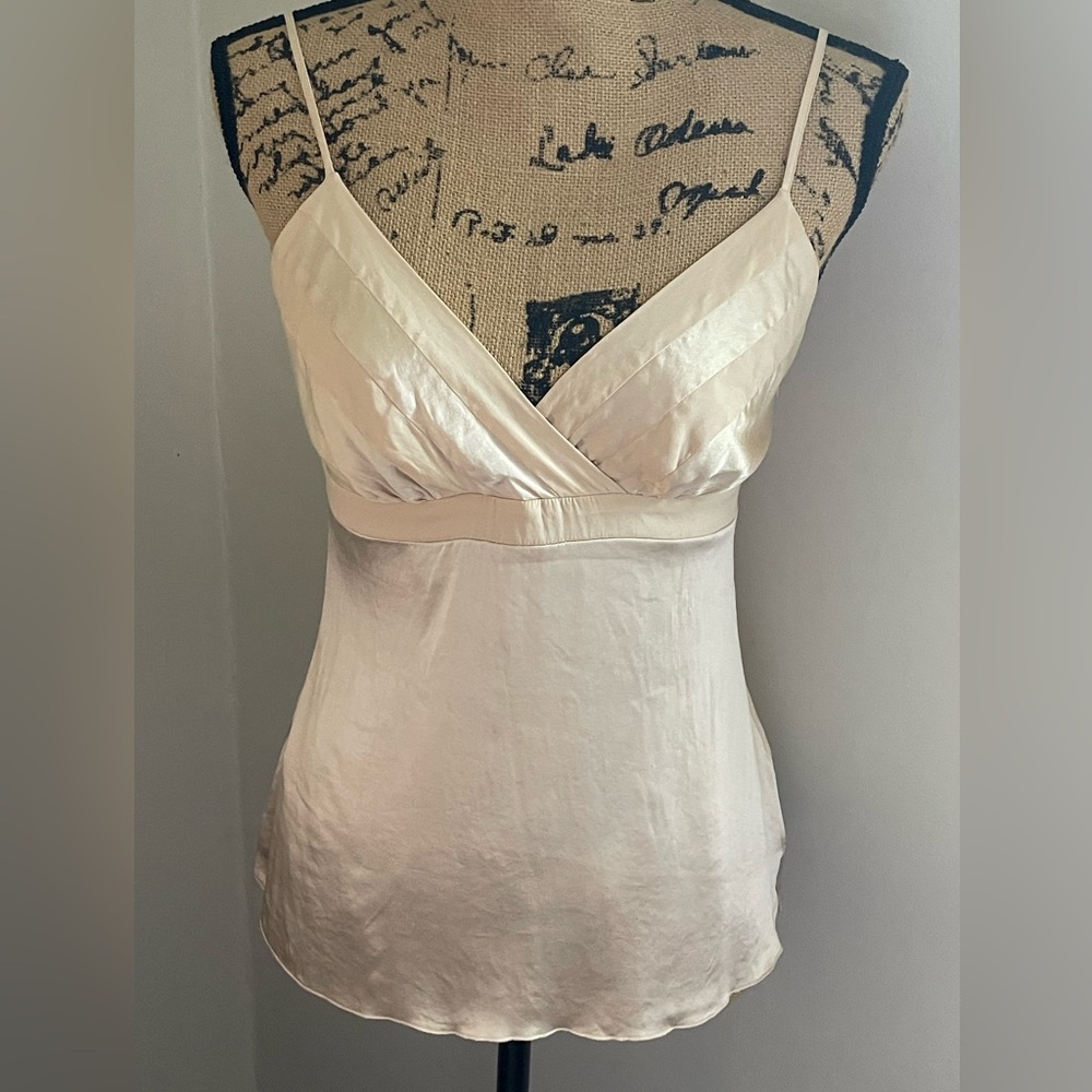 Bebe Champagne Silk Camisole